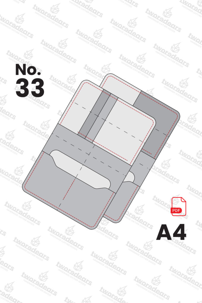 No.33 / Szablon PDF - portfel na karty oraz banknoty